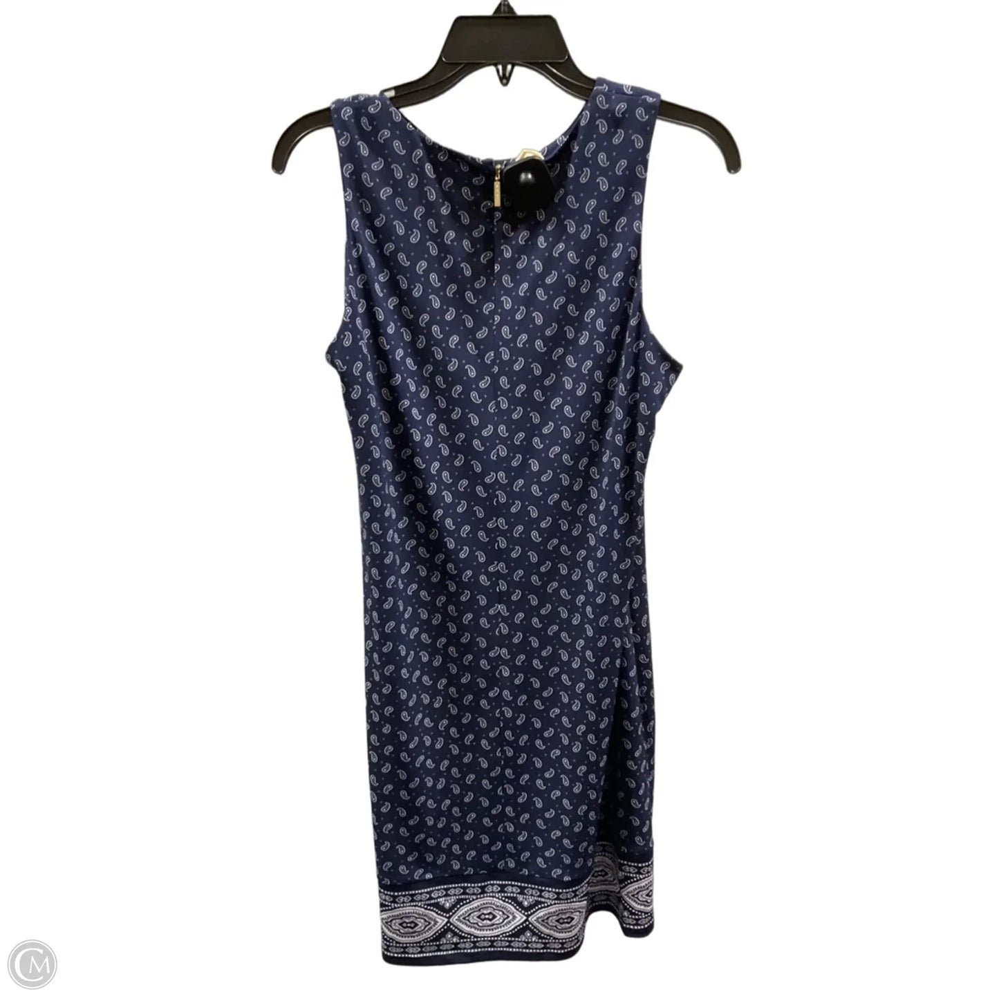 Dress Casual Midi By Michael By Michael Kors In Blue & Cream, Size: S