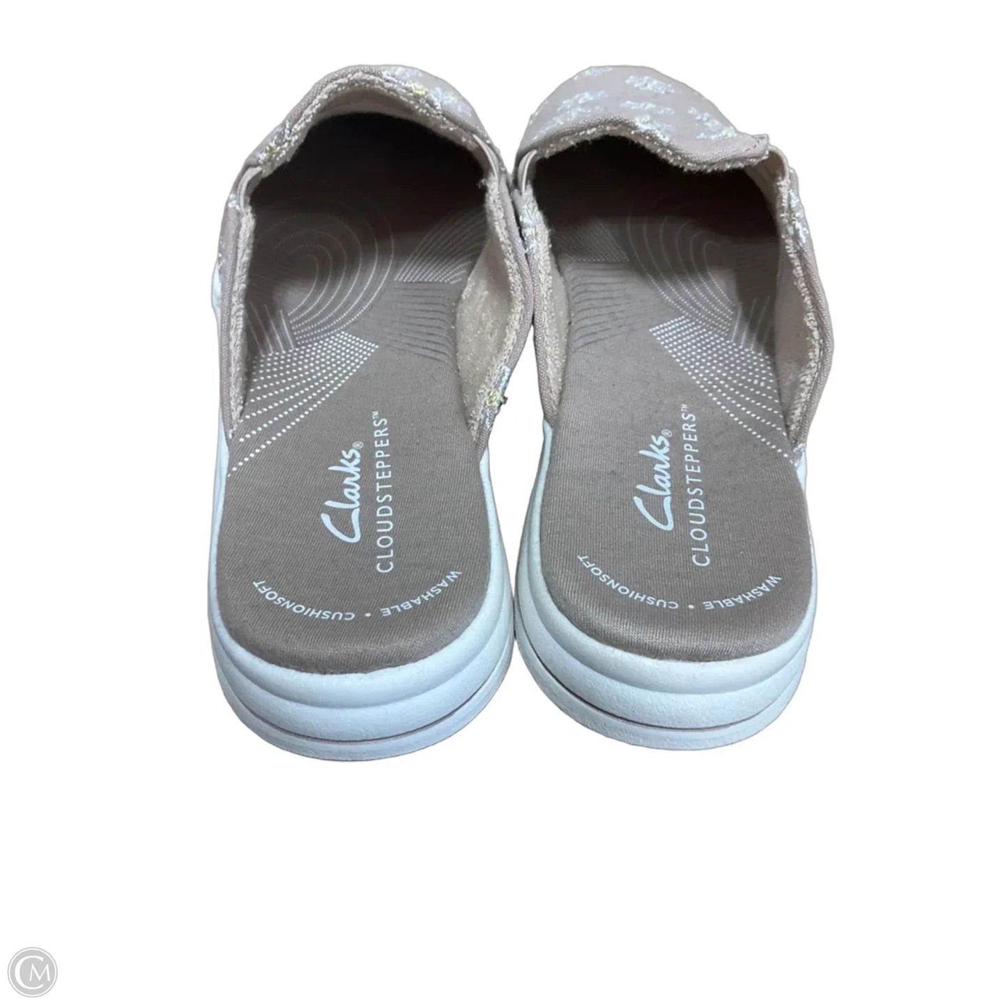 Shoes Flats By Clarks In Pink & White, Size: 6