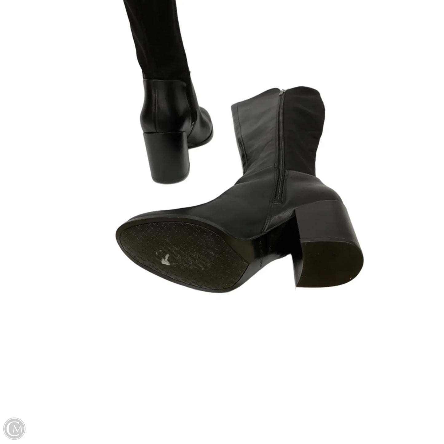 Boots Mid-calf Heels By Mark Fisher In Black, Size: 7.5