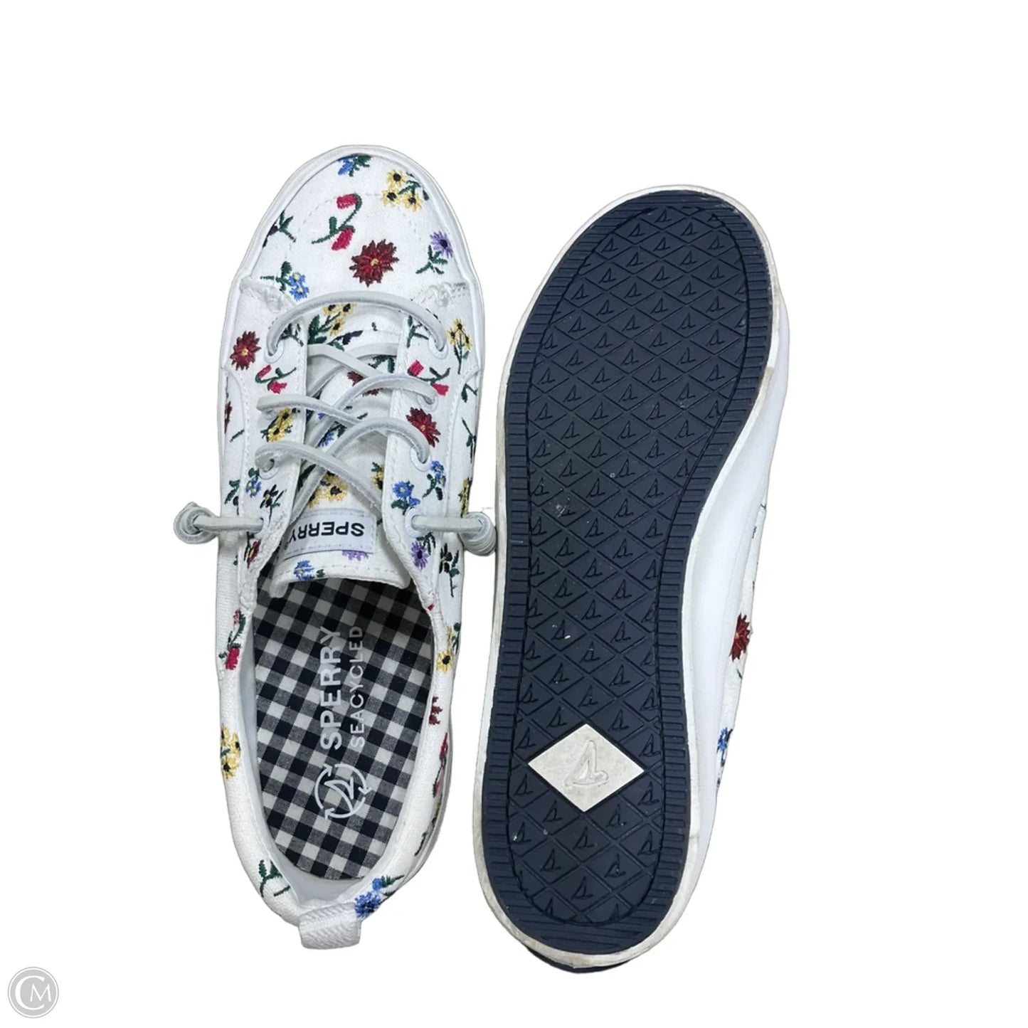 Shoes Flats By Sperry In Blue & Cream, Size: 8