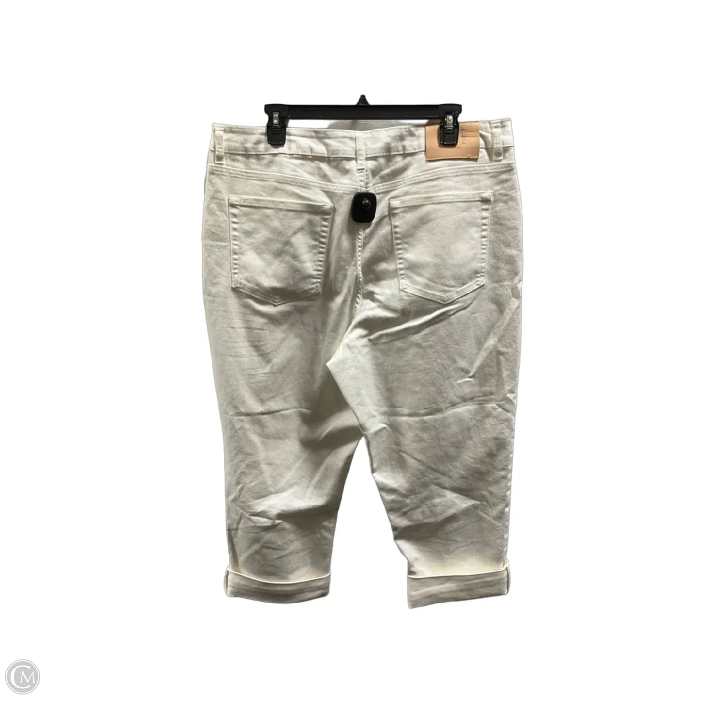 Jeans Cropped By Frye In Cream, Size: 14
