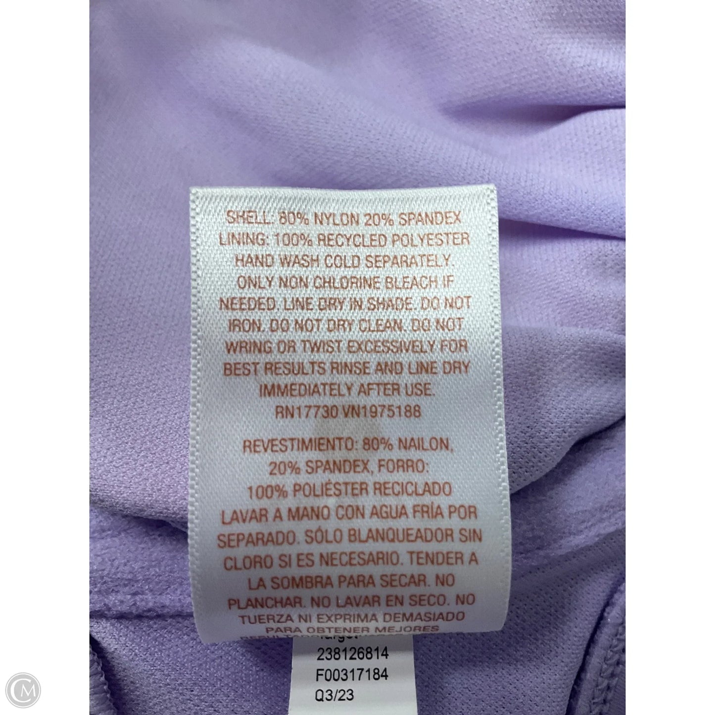 Swimsuit 2pc By Shade & Shore In Purple, Size: 36c