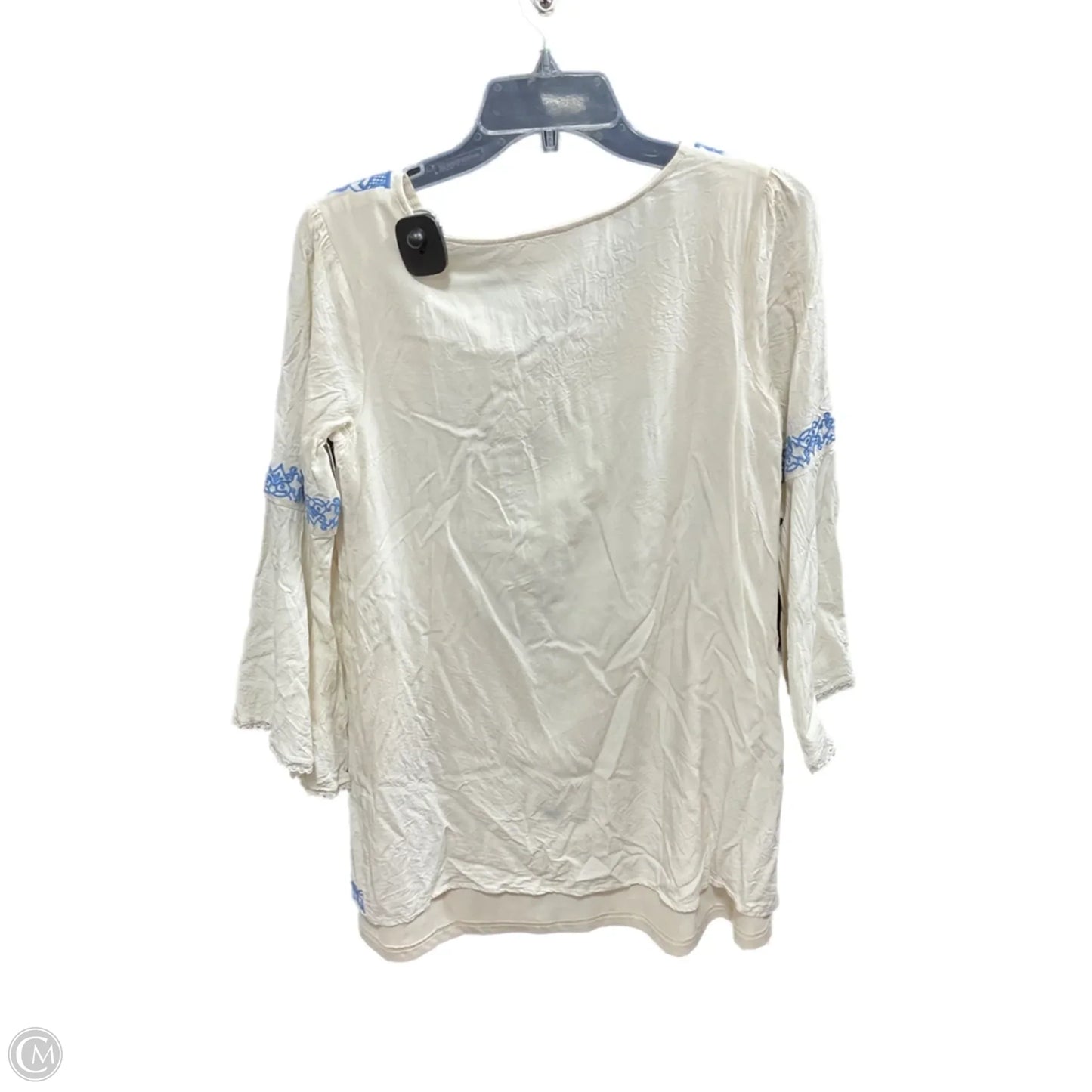Top Long Sleeve By Flying Tomato In Cream, Size: S