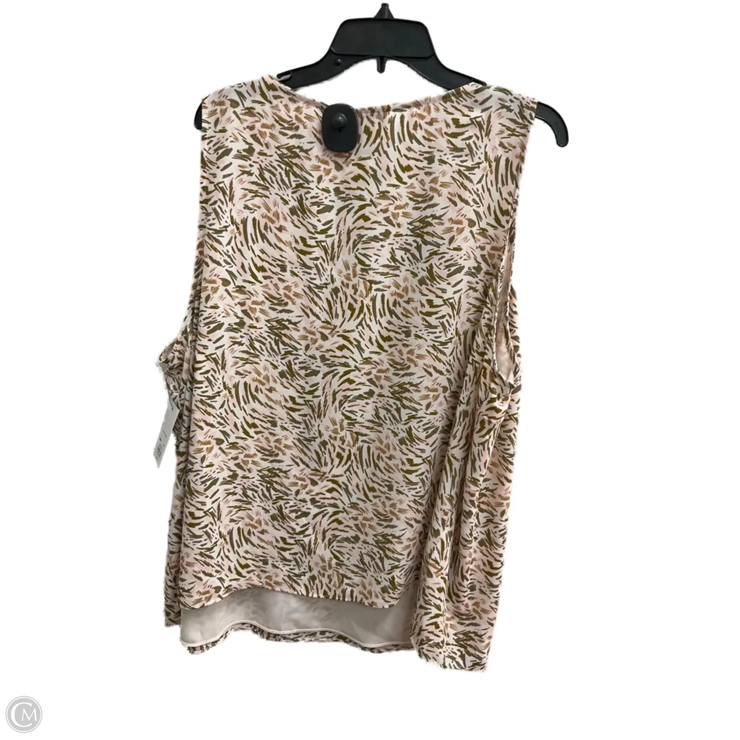 Top Sleeveless By Nine West Apparel In Green & Pink, Size: 2x