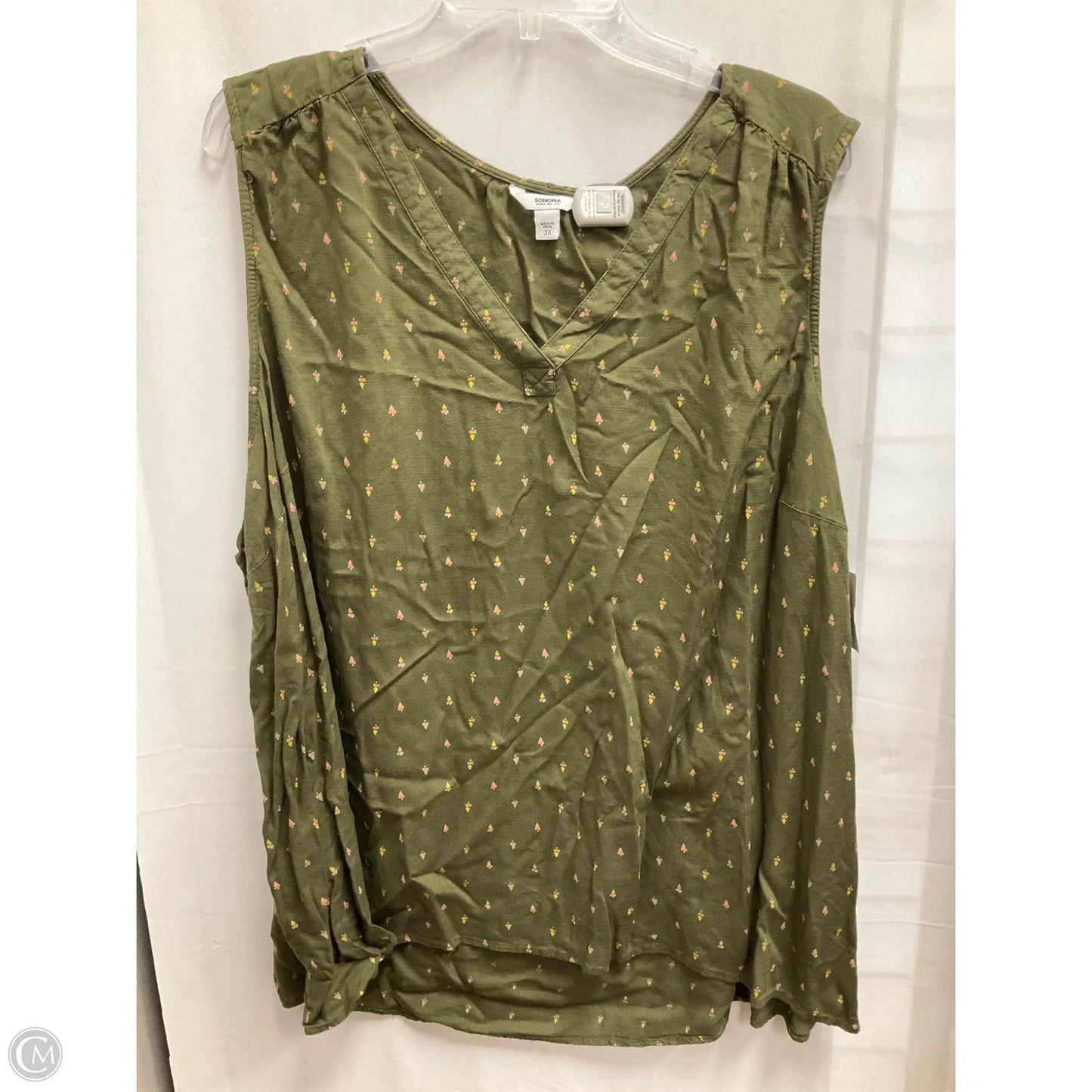 Top Sleeveless By Sonoma In Green, Size: 3x