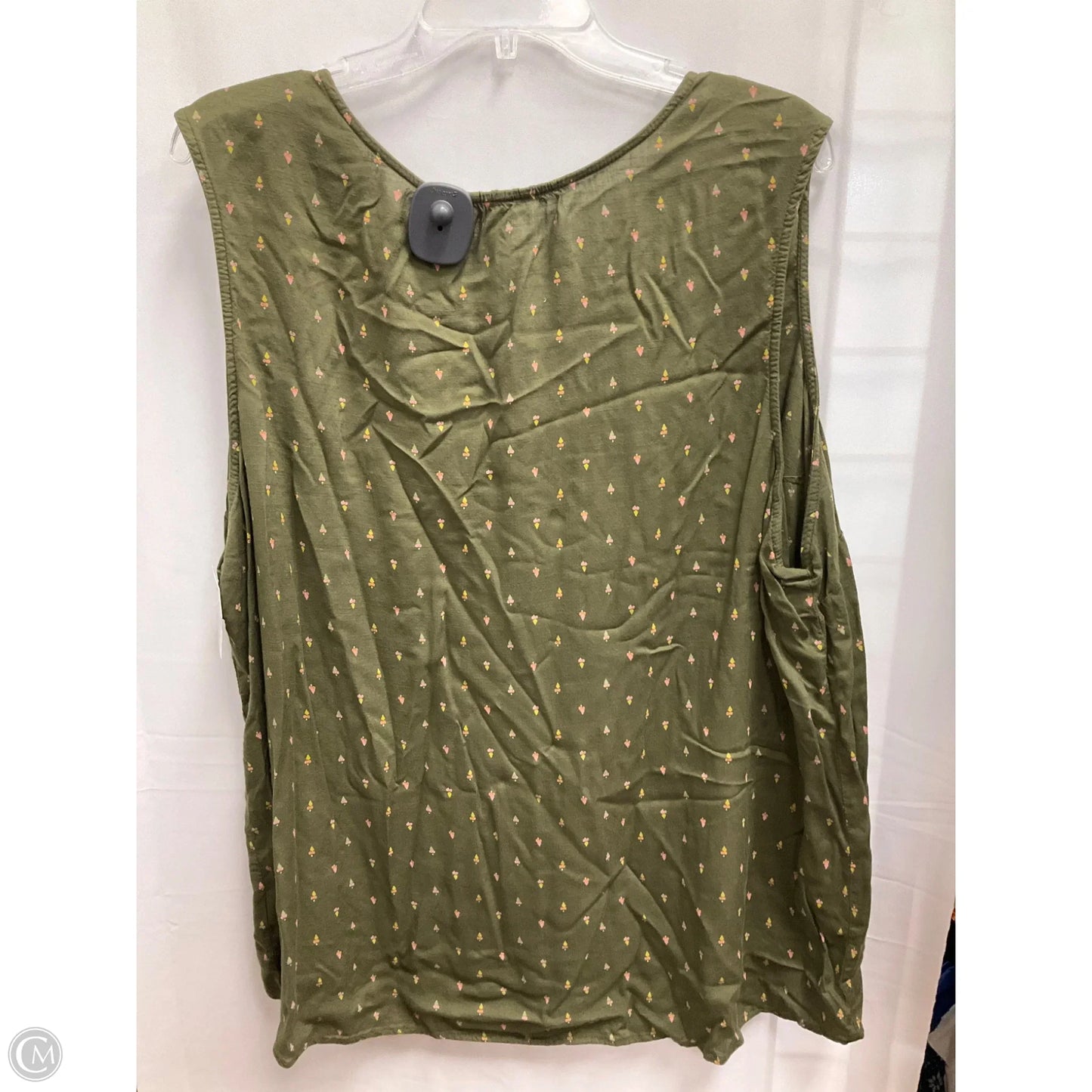 Top Sleeveless By Sonoma In Green, Size: 3x