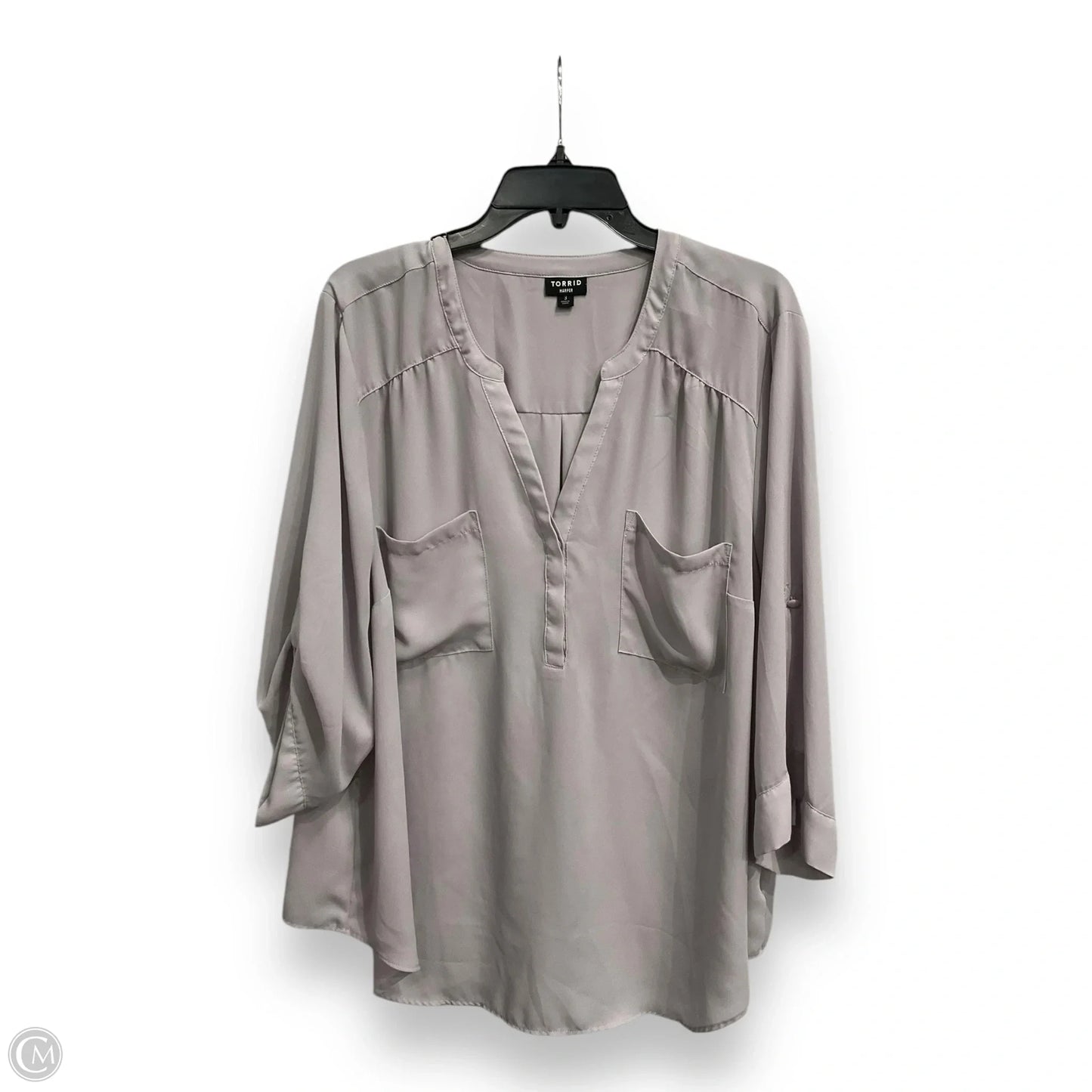 Blouse 3/4 Sleeve By Torrid In Purple, Size: 3x