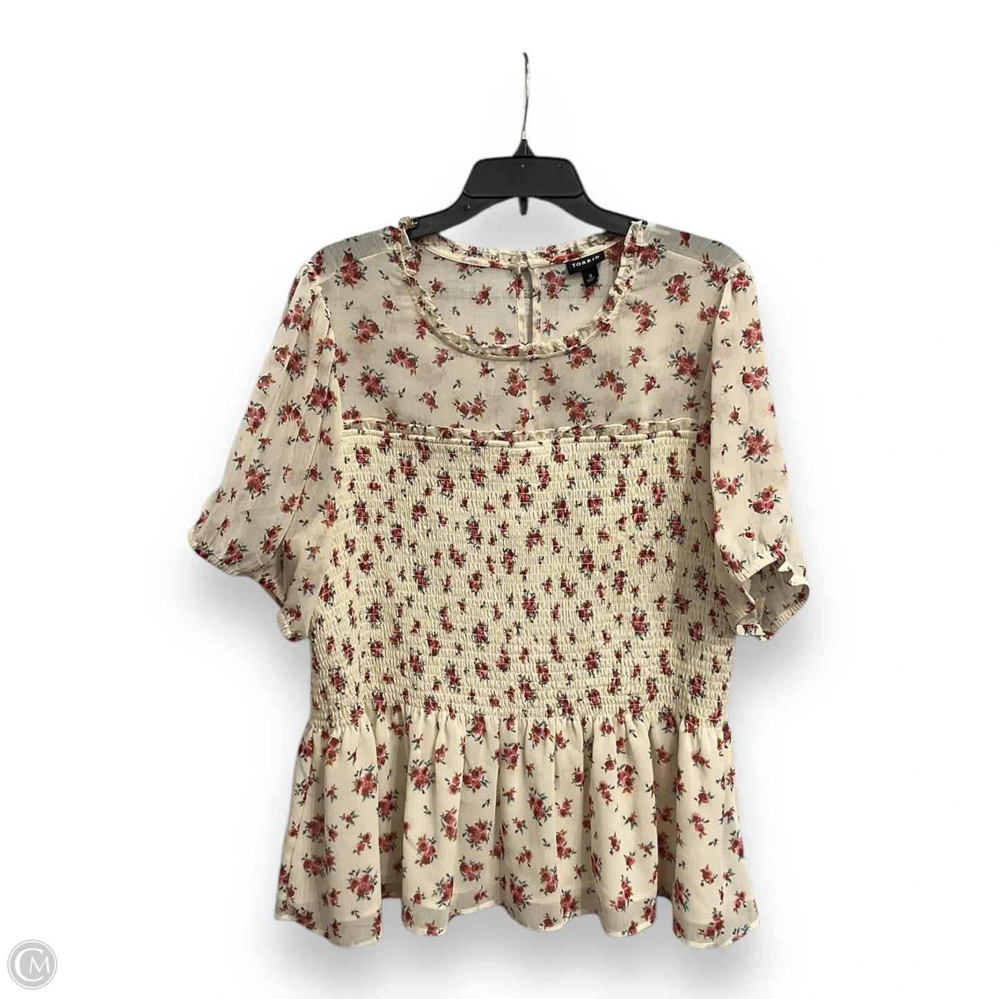 Blouse Short Sleeve By Torrid In Floral Print, Size: 3x