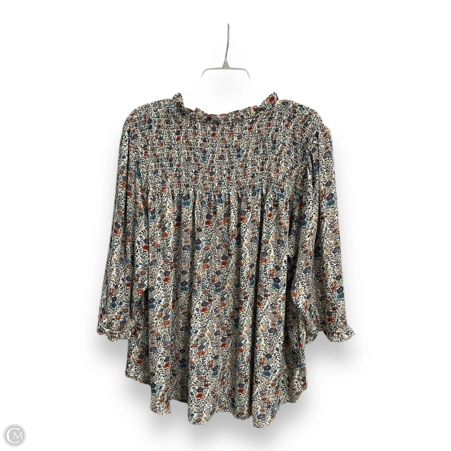 Blouse Long Sleeve By Rose And Olive In Floral Print, Size: 3x