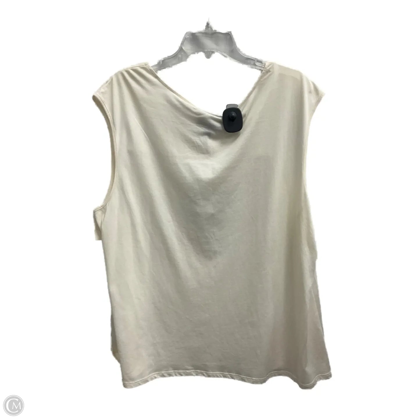 Top Sleeveless By Dana Buchman In Cream, Size: 2x