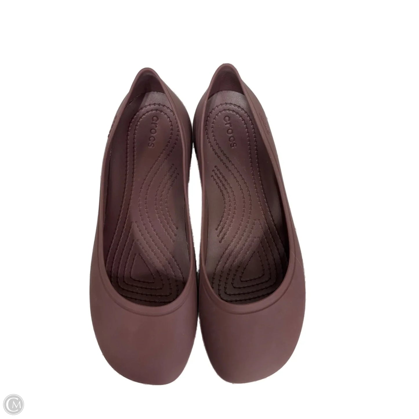 Shoes Flats By Crocs In Purple, Size: 7