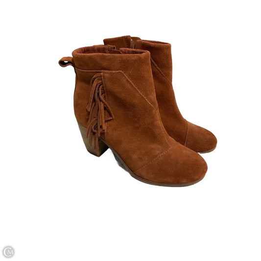 Boots Ankle Flats By Toms In Brown, Size: 8.5