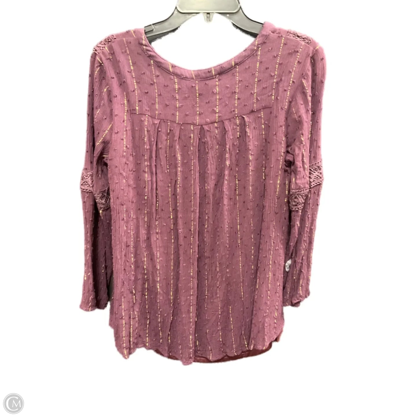 Top Long Sleeve By Altard State In Maroon, Size: L