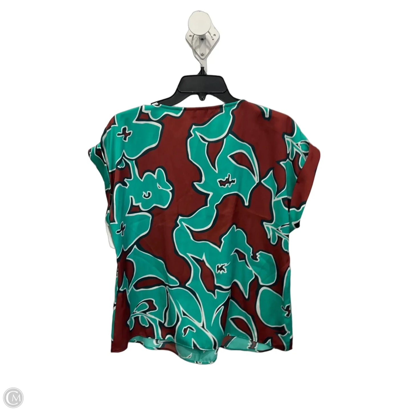 Top Short Sleeve By Nine West In Green, Size: M