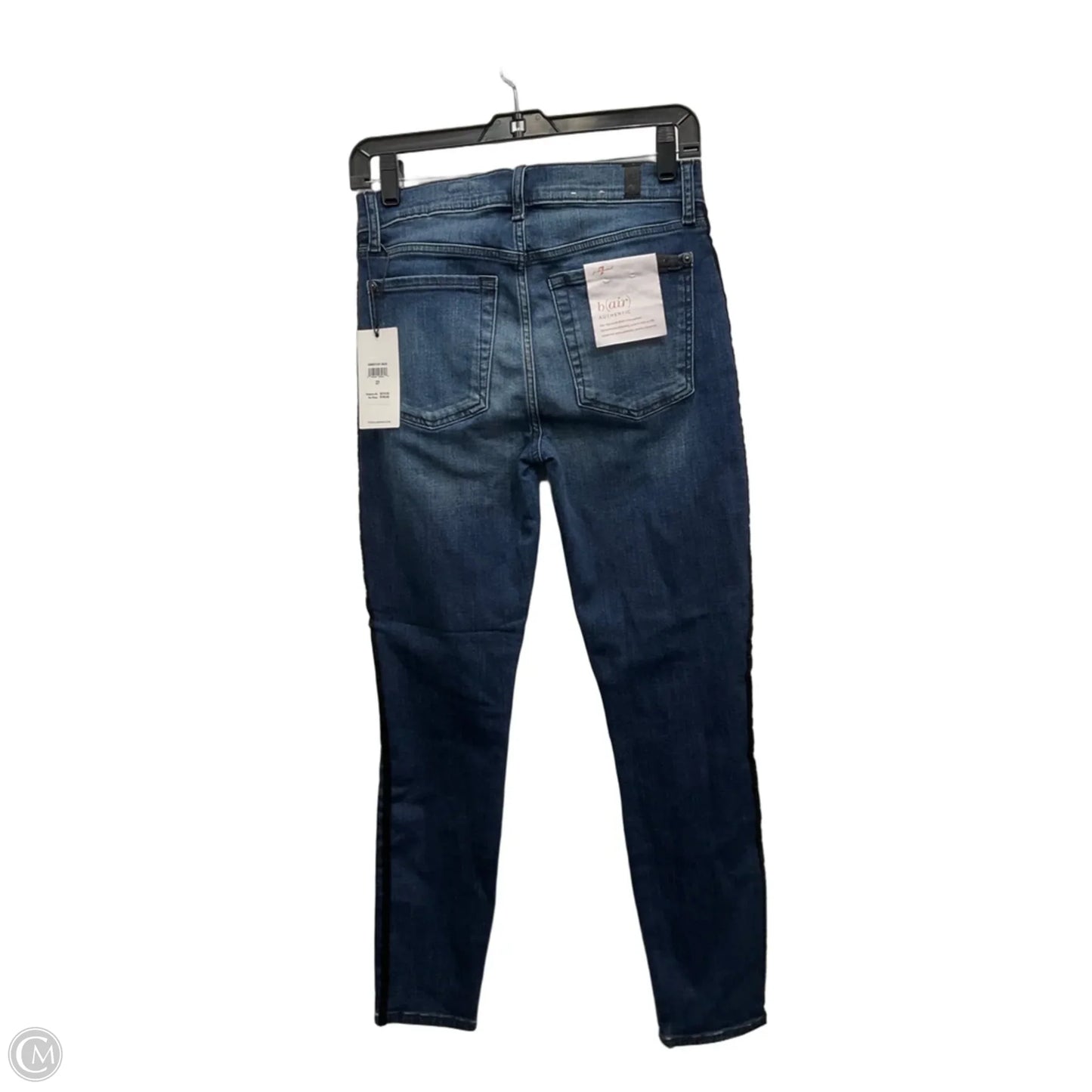 Jeans Skinny By 7 For All Mankind In Blue Denim, Size: 4
