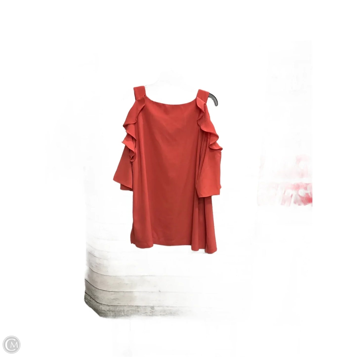 Top Short Sleeve By City Chic In Mauve, Size: 1x