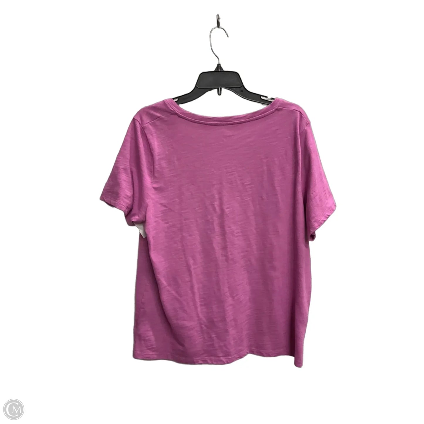 Top Short Sleeve Basic By Talbots In Purple, Size: 2x