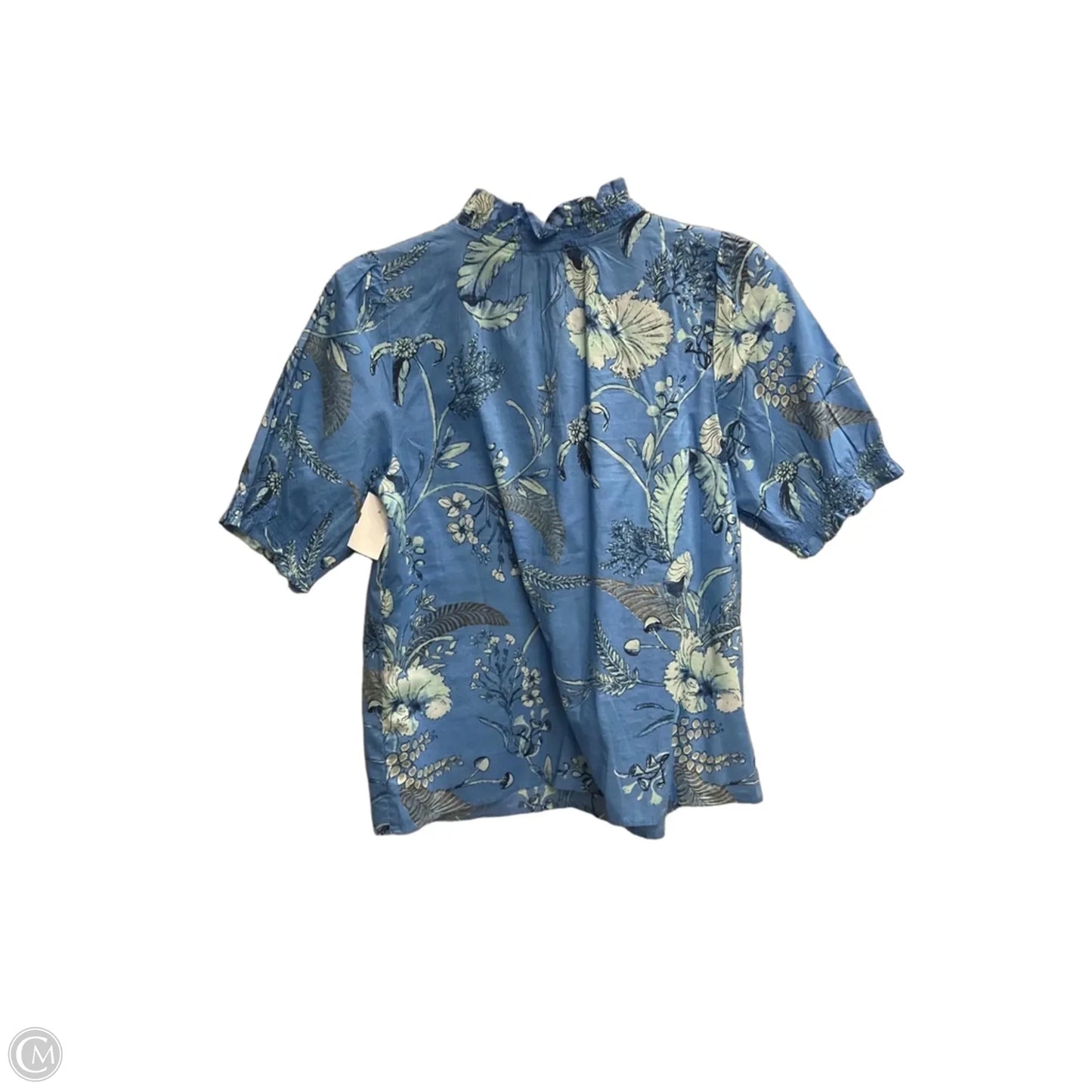 Blouse Short Sleeve By Talbots In Blue, Size: S
