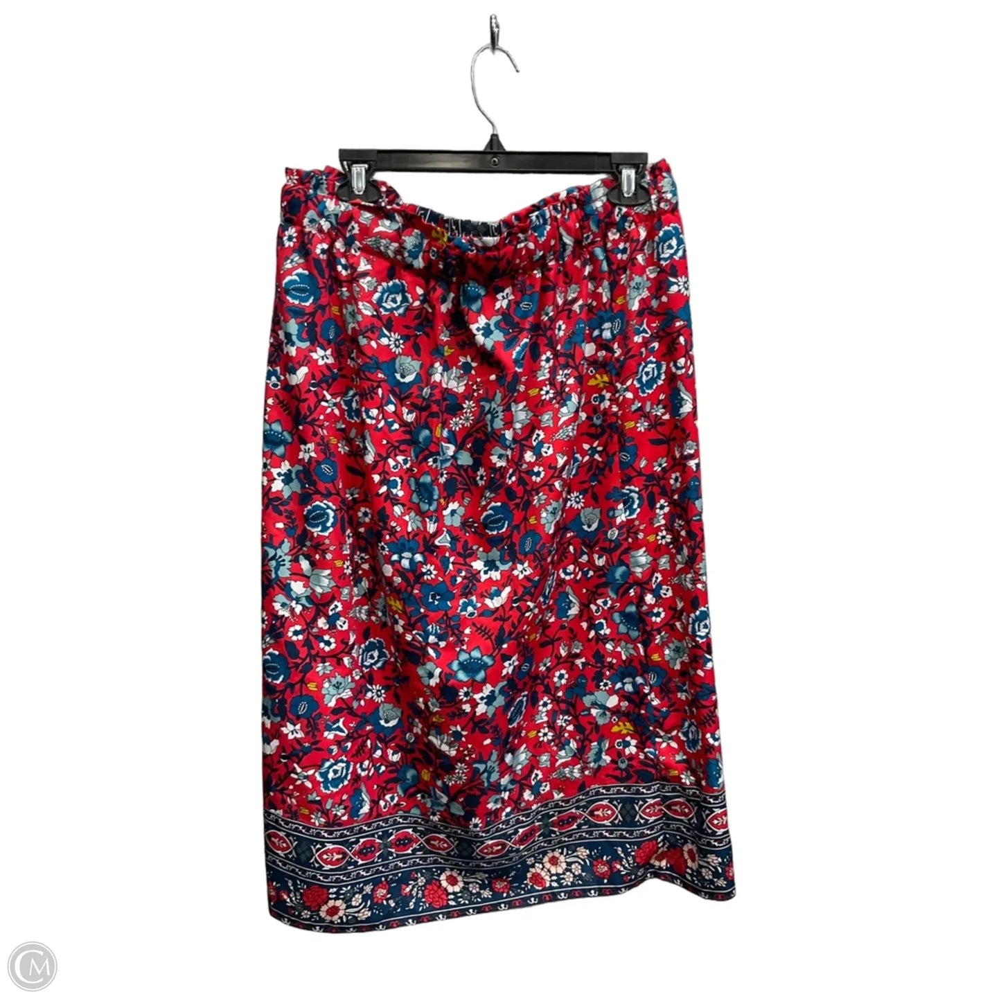 Skirt Midi By Loft In Red, Size: L