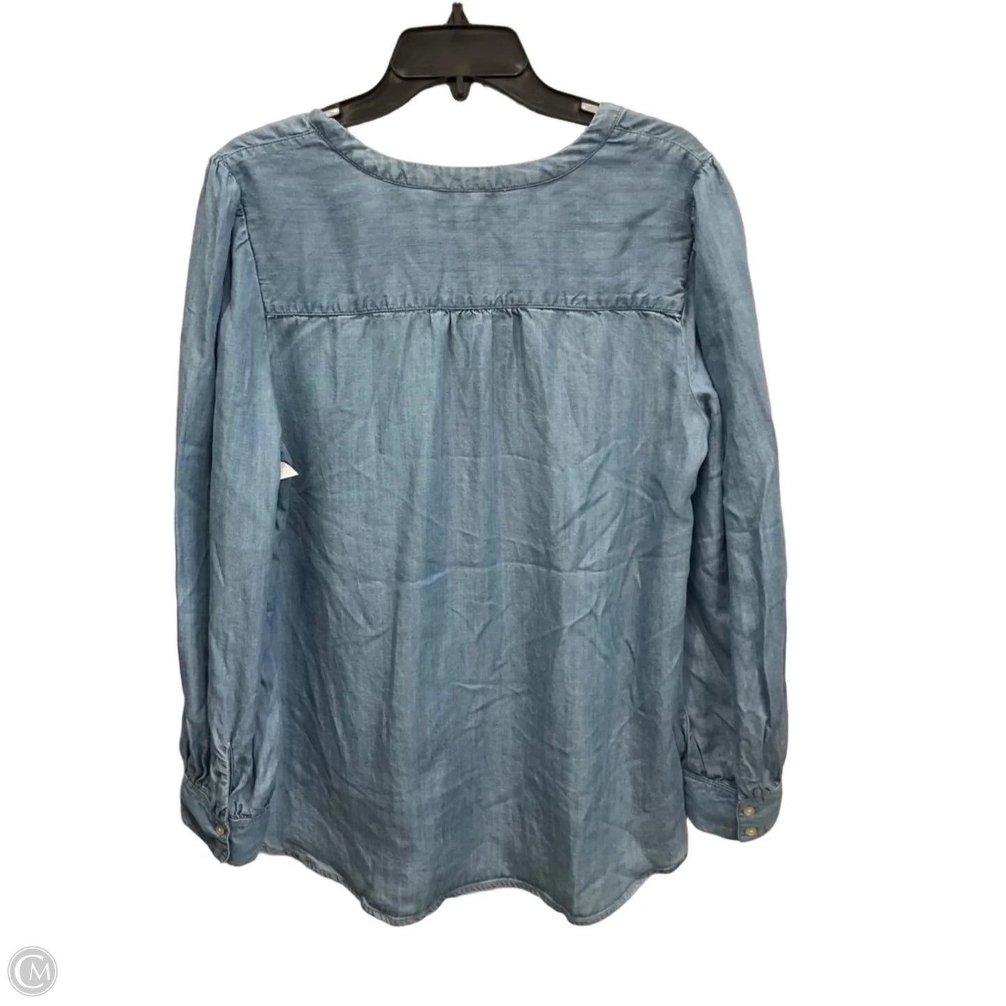 Top Long Sleeve By Talbots In Blue, Size: L