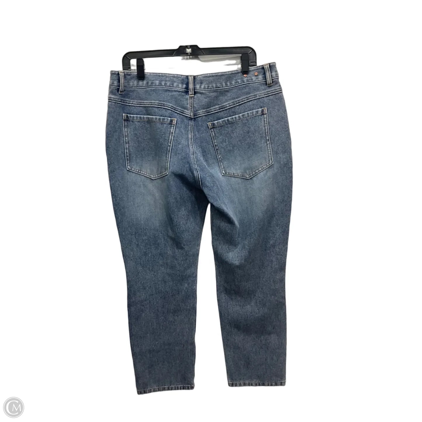 Jeans Straight By Cabi In Blue Denim, Size: 12