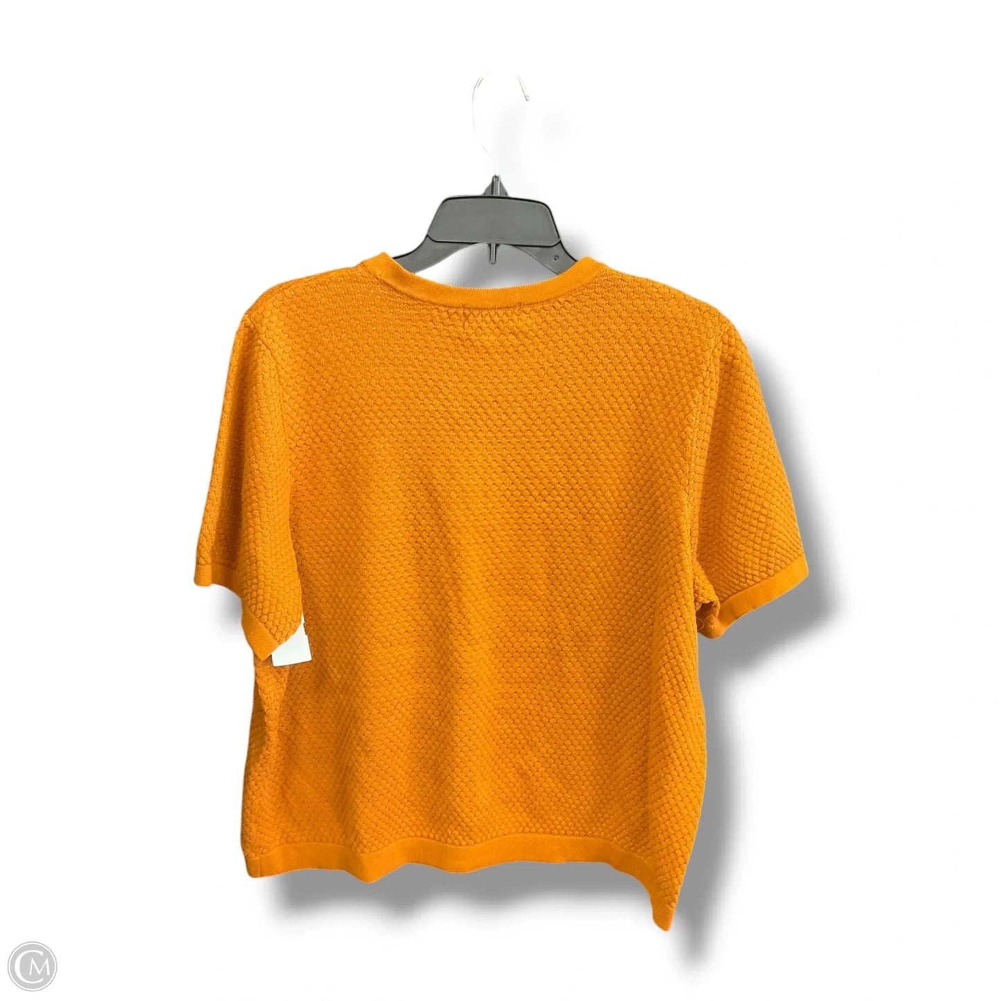 Top Short Sleeve By Liz Claiborne In Gold, Size: Xxl