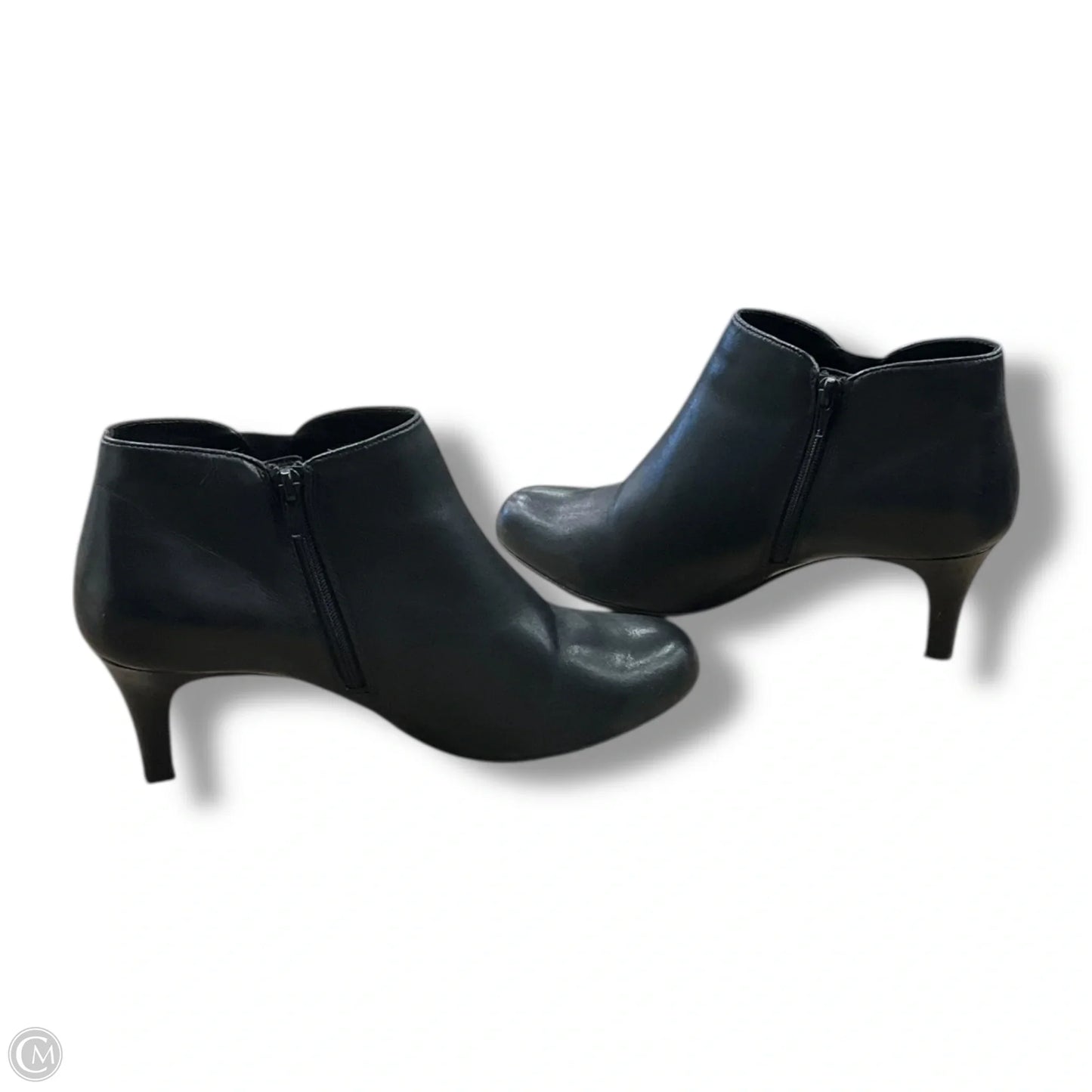 Boots Ankle Heels By Clarks In Black, Size: 9.5