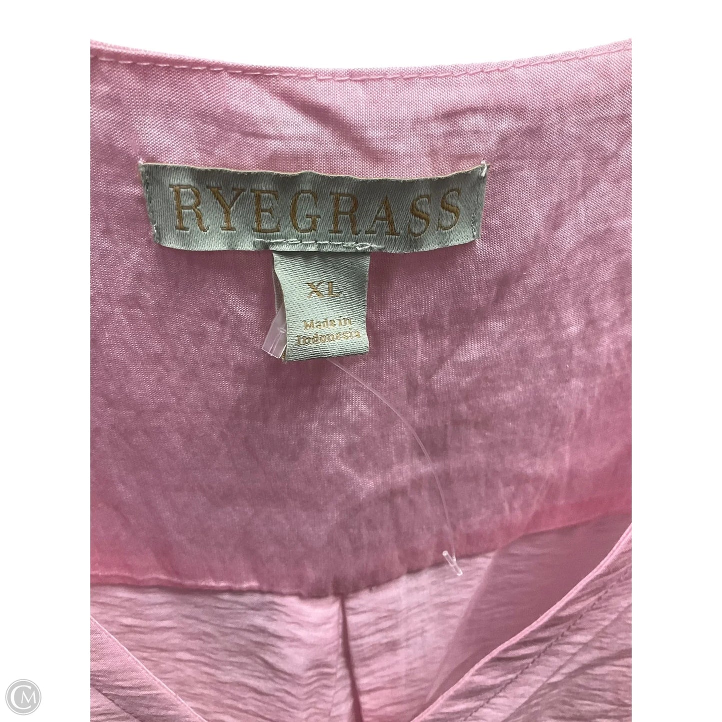 Blouse Short Sleeve By Clothes Mentor In Pink, Size: Xl
