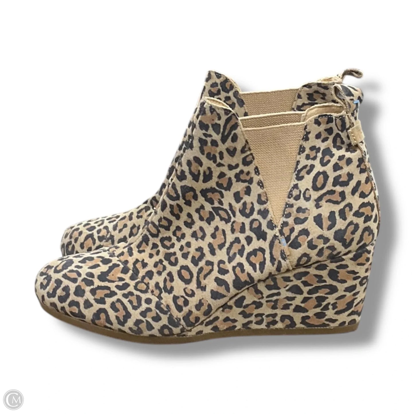 Boots Ankle Heels By Toms In Animal Print, Size: 12