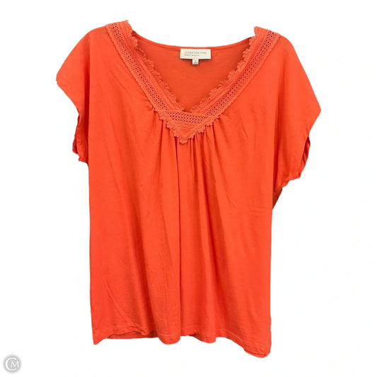 Top Short Sleeve By Jones New York In Orange, Size: 1x