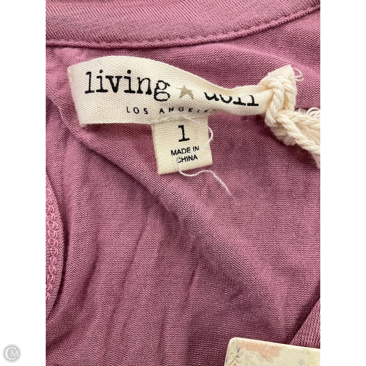 Top Short Sleeve By Living Doll In Pink, Size: L