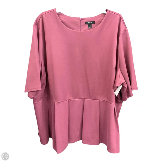 Top Short Sleeve By Simply Vera In Mauve, Size: 4x