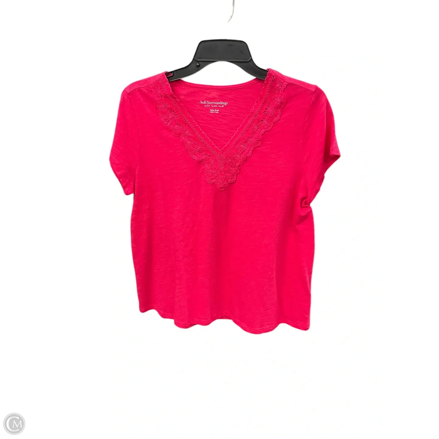 Top Short Sleeve By Soft Surroundings In Pink, Size: Sp