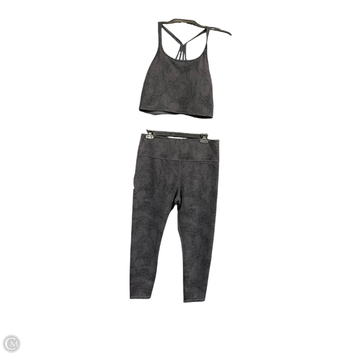 Athletic Pants 2pc By Zyia In Black & Grey, Size: Xl