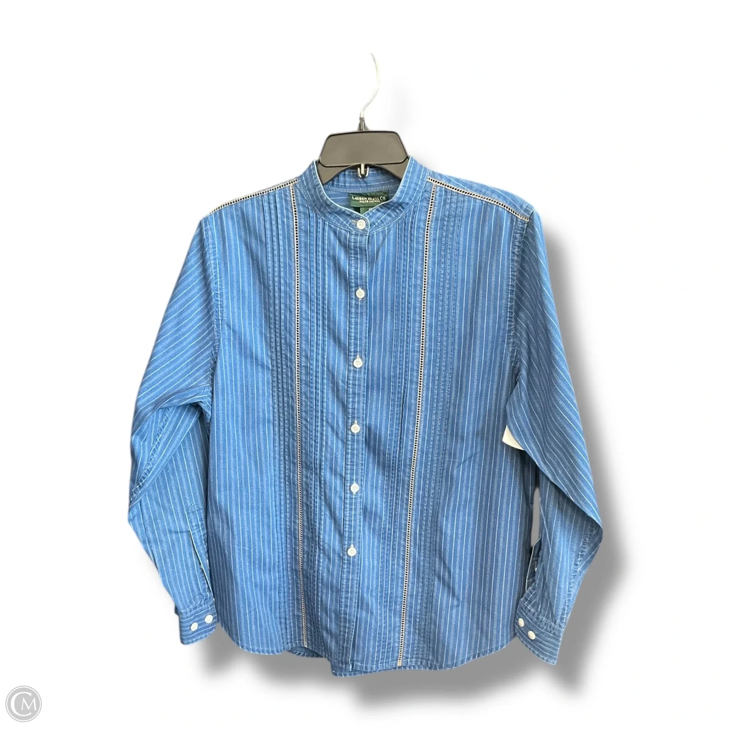 Blouse Long Sleeve By Lauren Jeans Co In Striped Pattern, Size: L