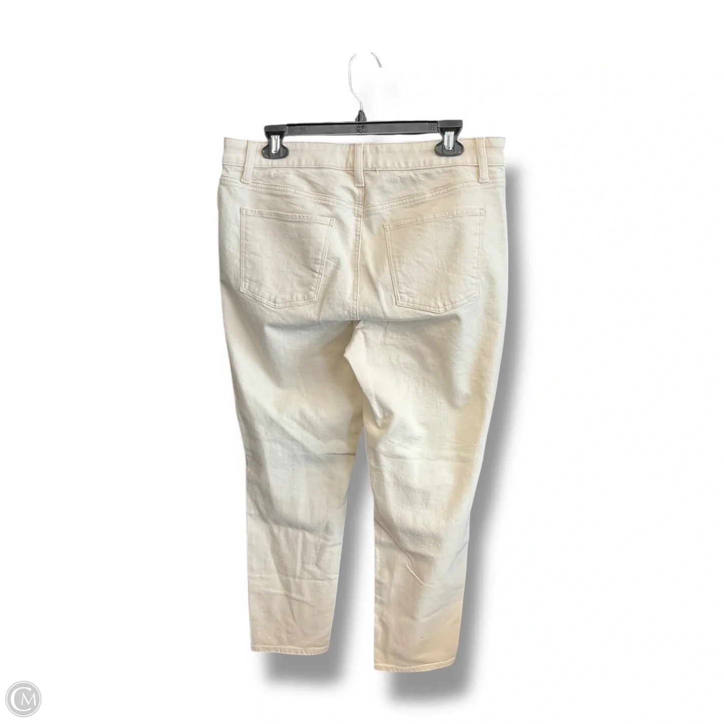 Pants Cropped By Talbots In Cream Denim, Size: 12p