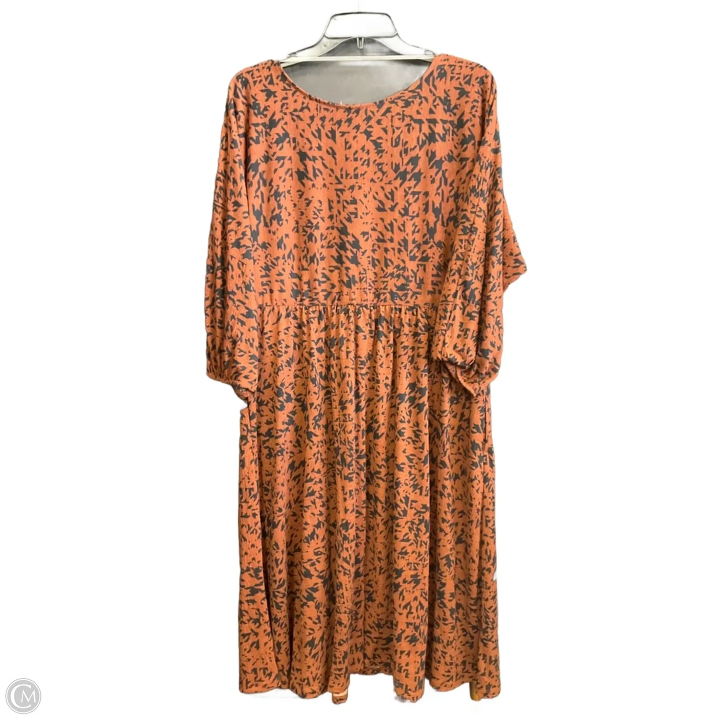 Dress Casual Midi By Ava & Viv In Brown, Size: Xxl