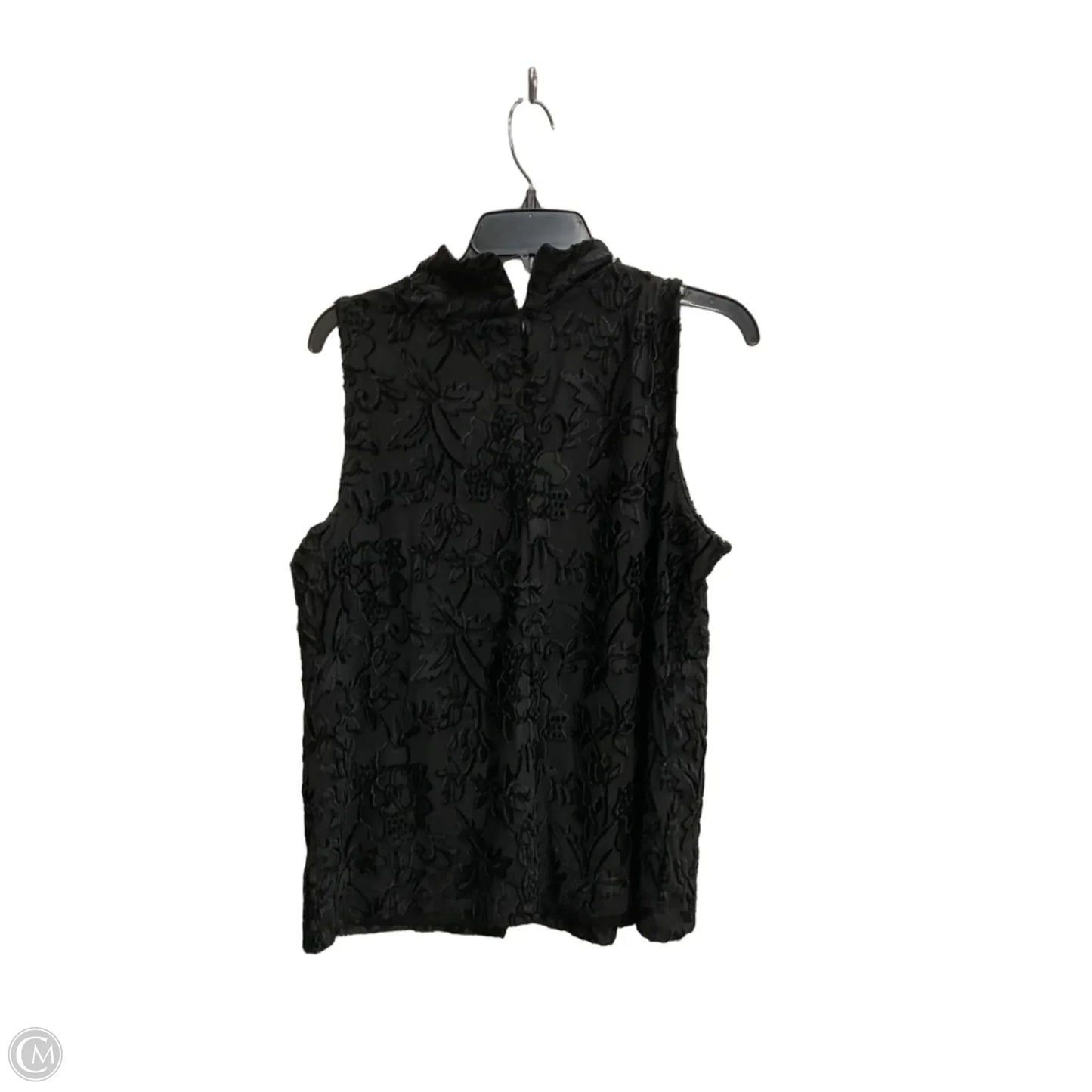 Top Sleeveless By Chicos In Black, Size: L