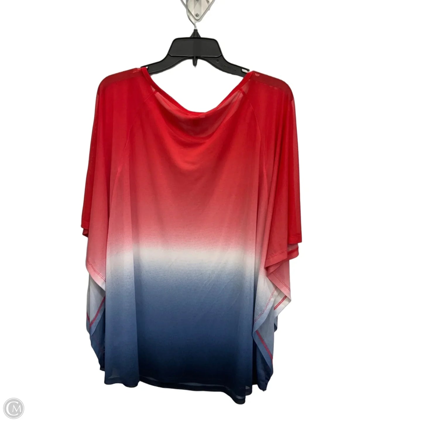 Top Sleeveless By Lane Bryant In Blue Red & White, Size: 3x