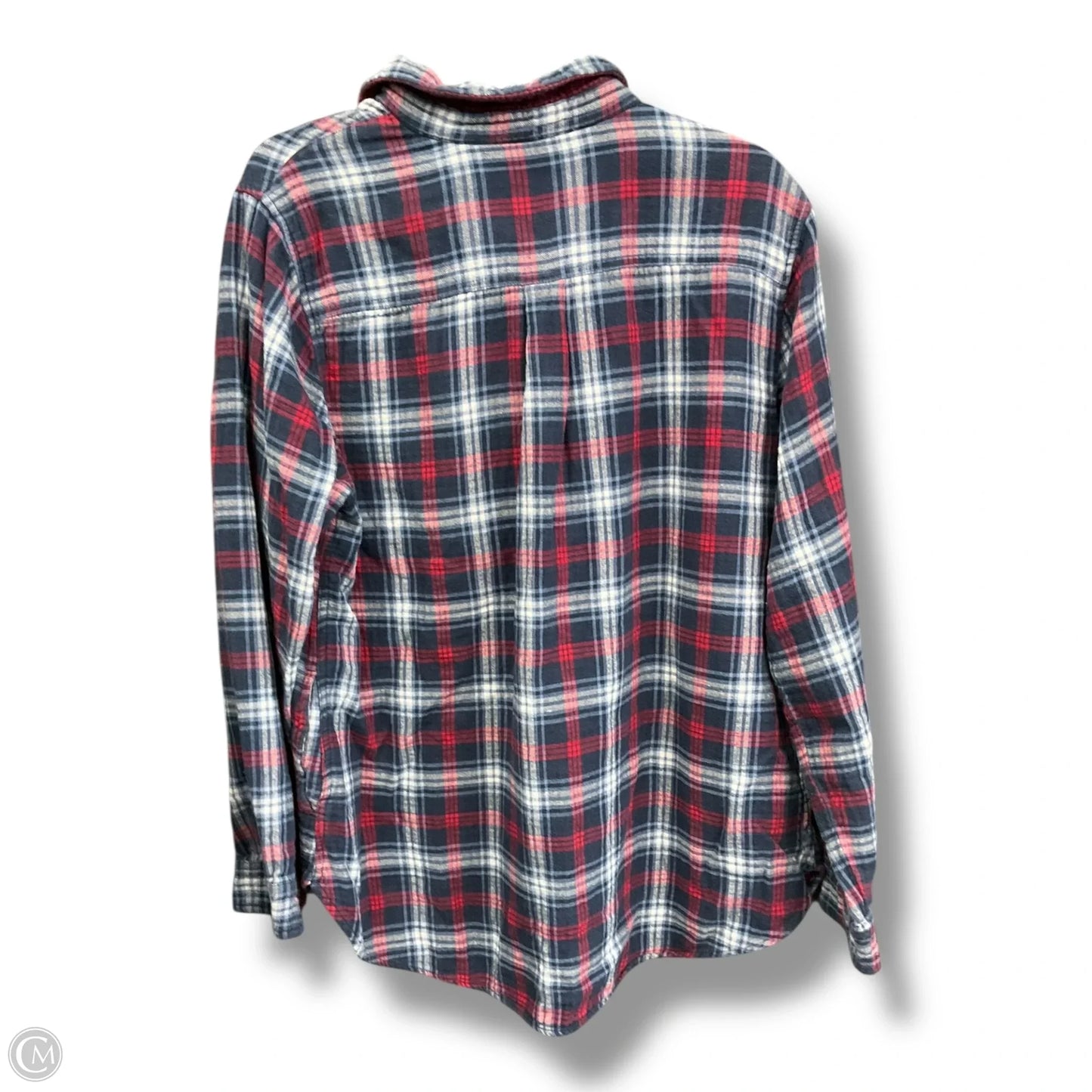 Blouse Long Sleeve By L.l. Bean In Plaid Pattern, Size: Xl