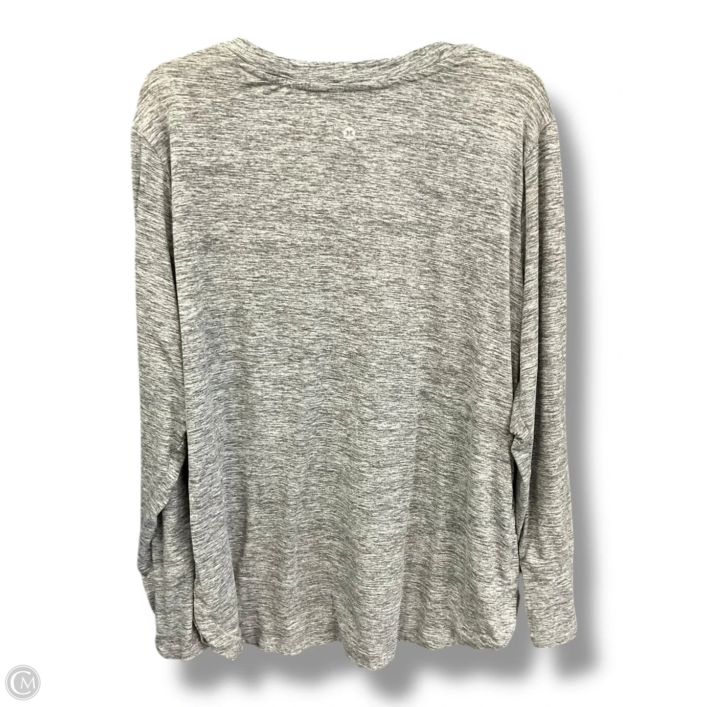 Athletic Top Long Sleeve Crewneck By Rbx In Grey, Size: 2x