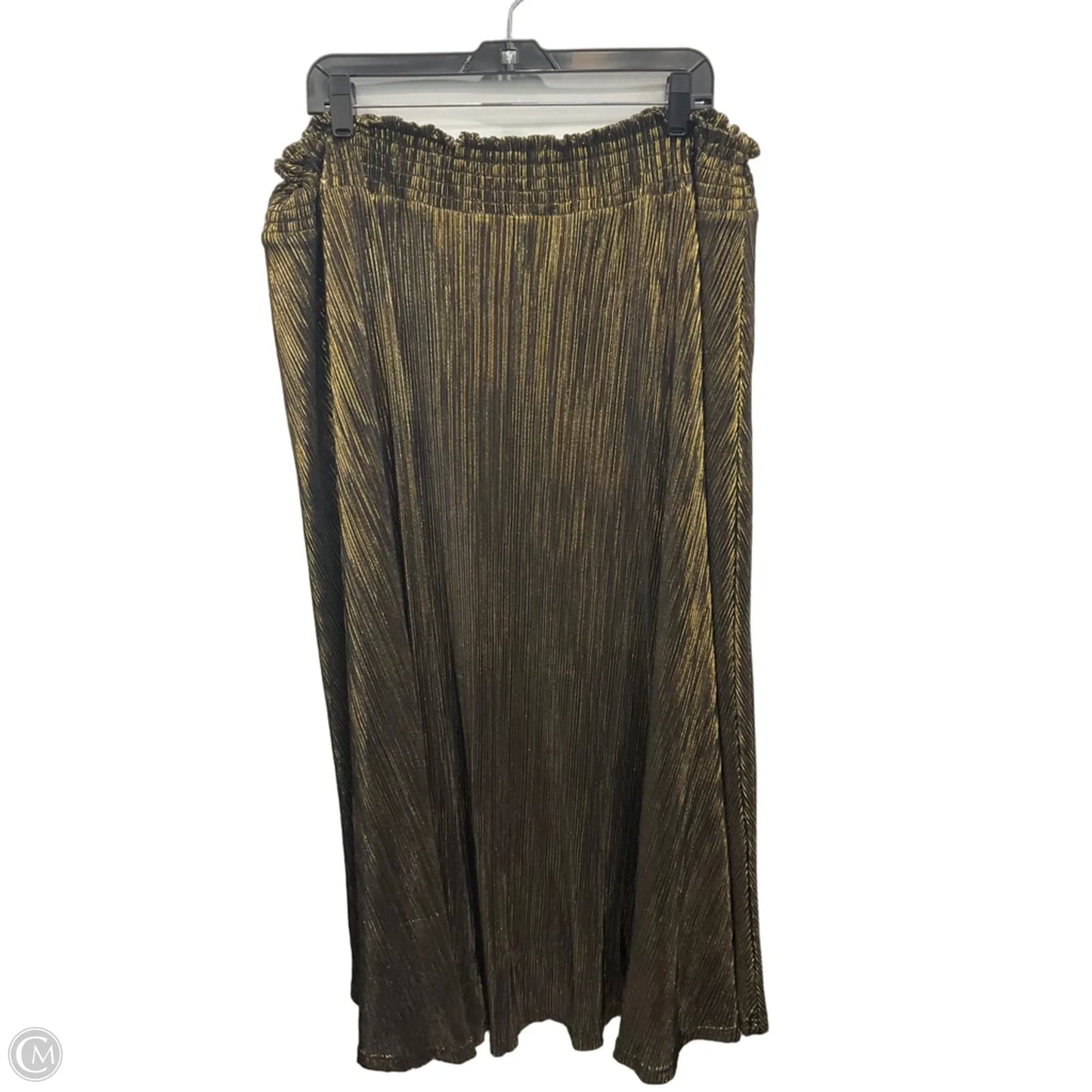 Skirt Maxi By Cato In Gold, Size: 2x