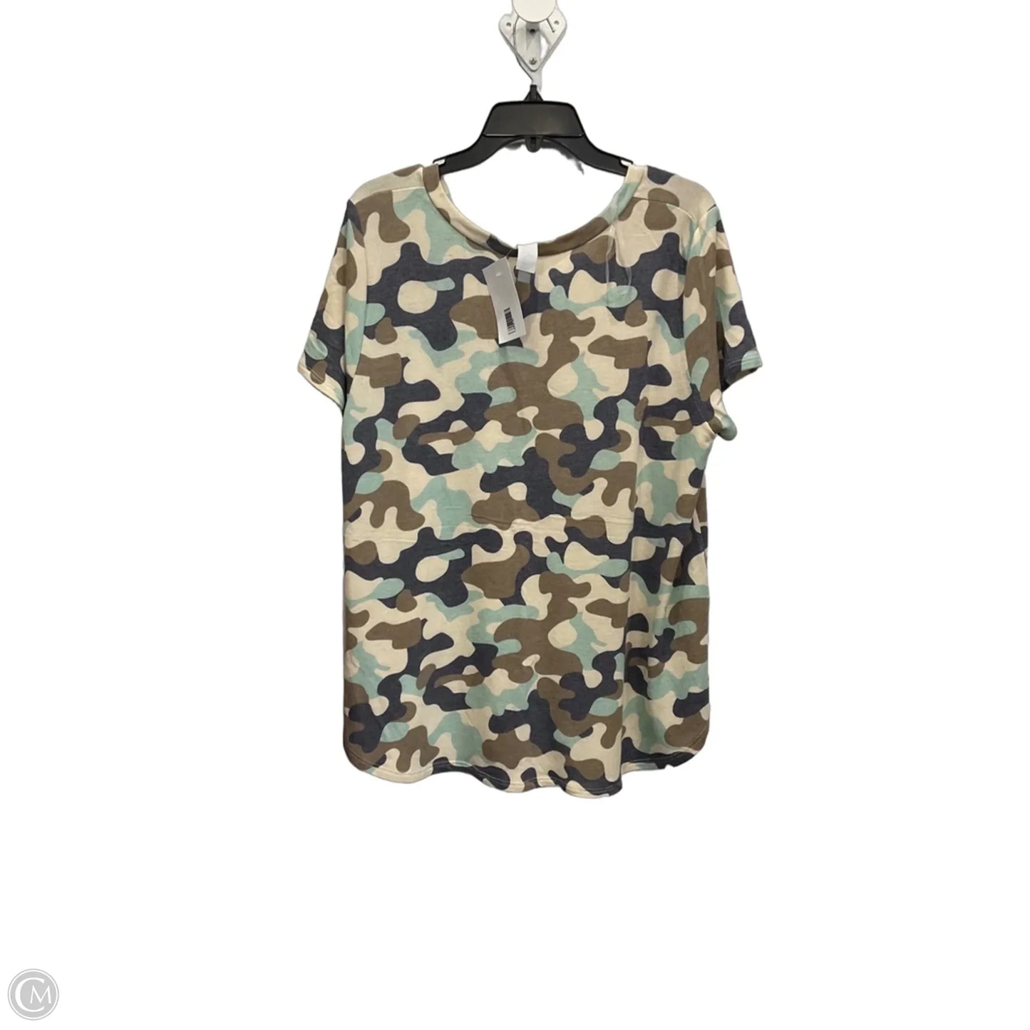 Top Short Sleeve By Clothes Mentor In Camouflage Print, Size: Xl