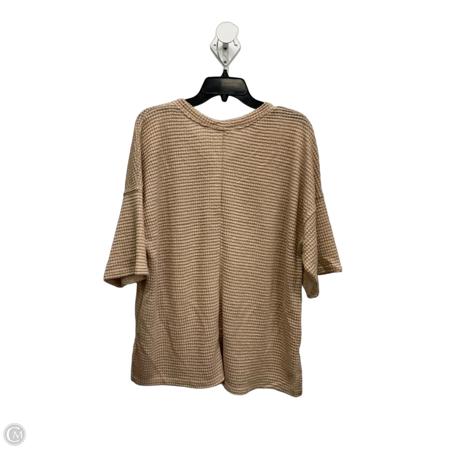 Top Short Sleeve By Andree By Unit In Cream, Size: Xl