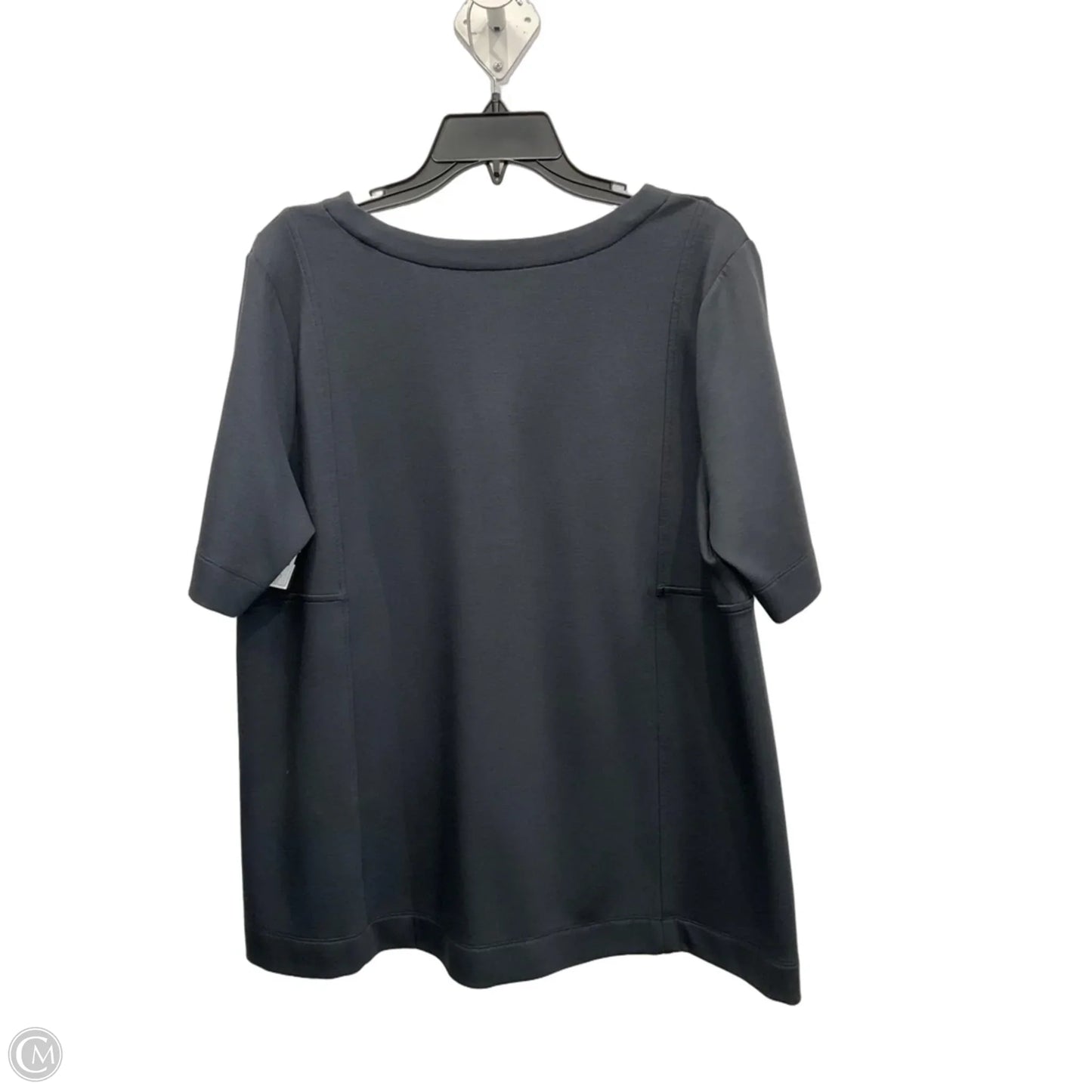 Top Short Sleeve By Pure Jill In Grey, Size: Lp