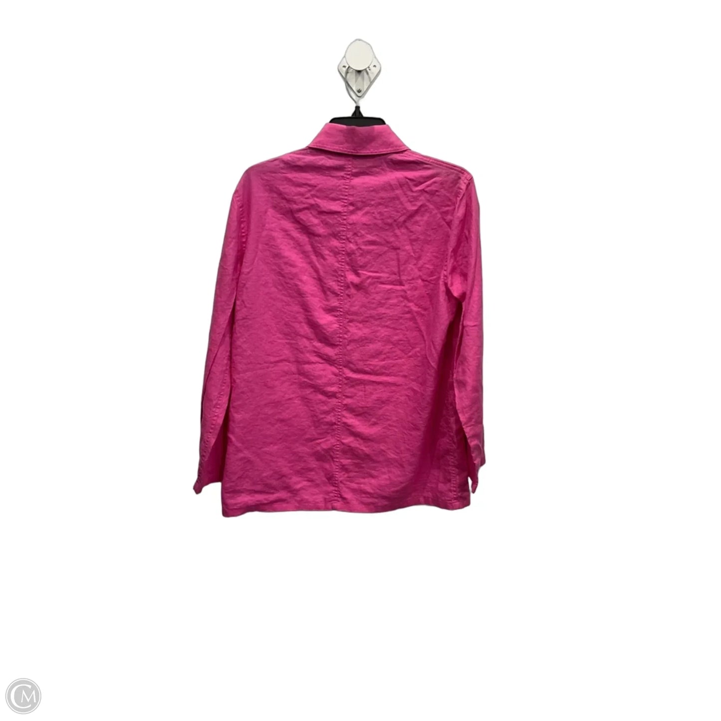 Blouse Long Sleeve By Evan-picone In Pink, Size: M