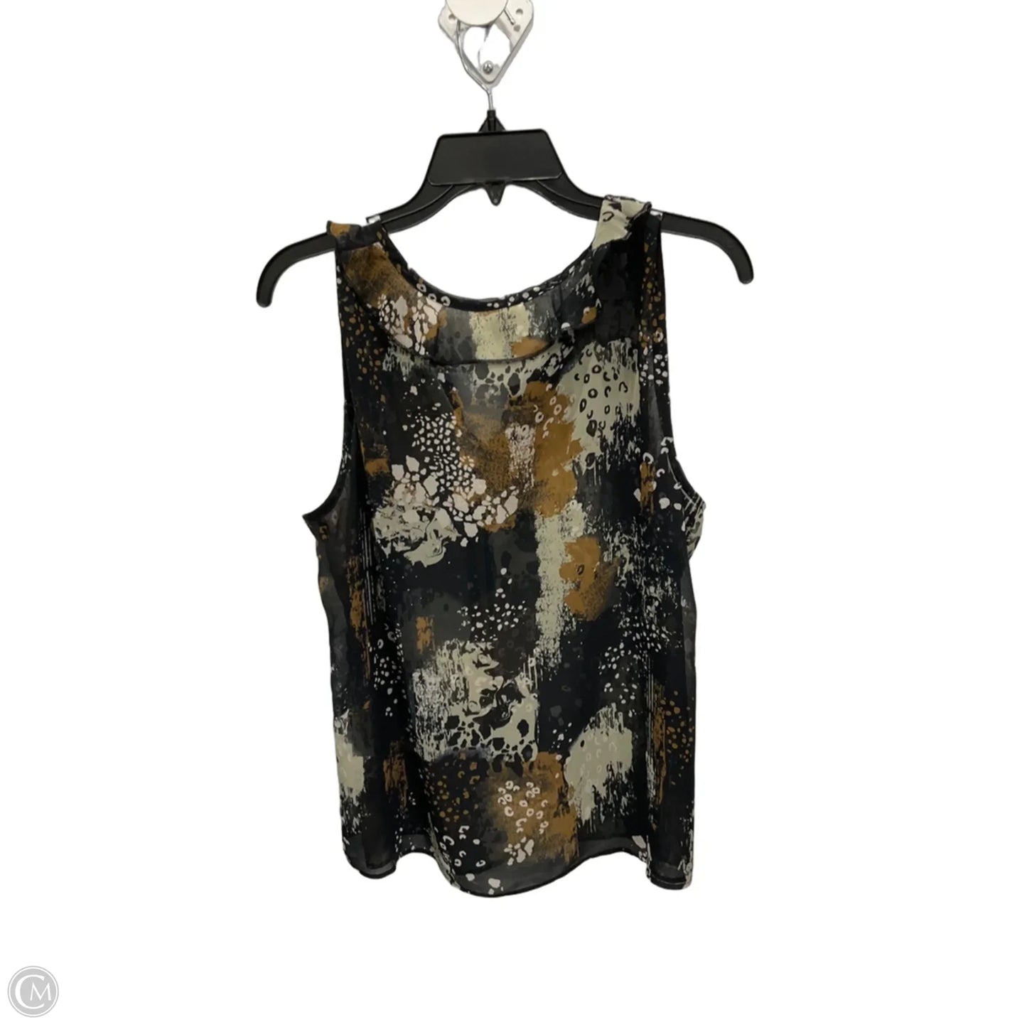 Top Sleeveless By Cabi In Black & Brown, Size: L
