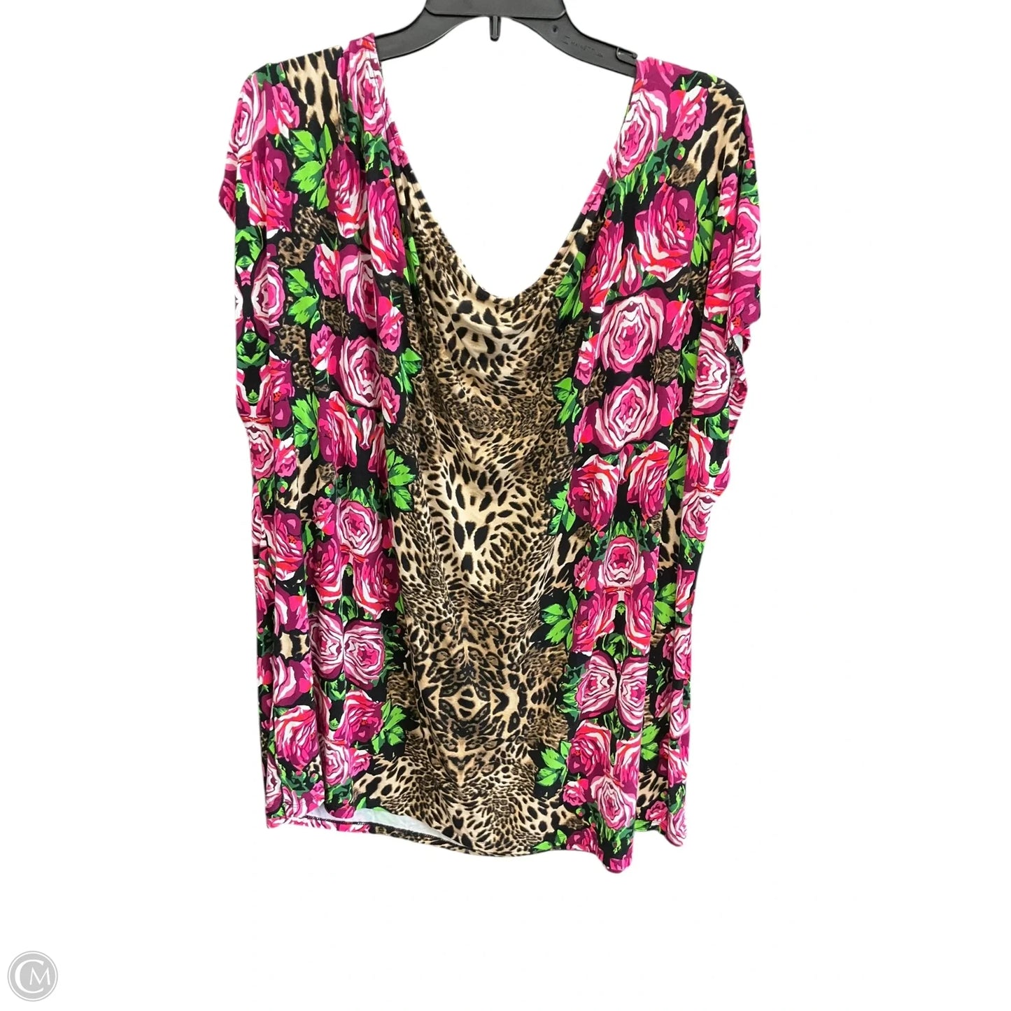 Top Short Sleeve By Torrid In Maroon, Size: 4x