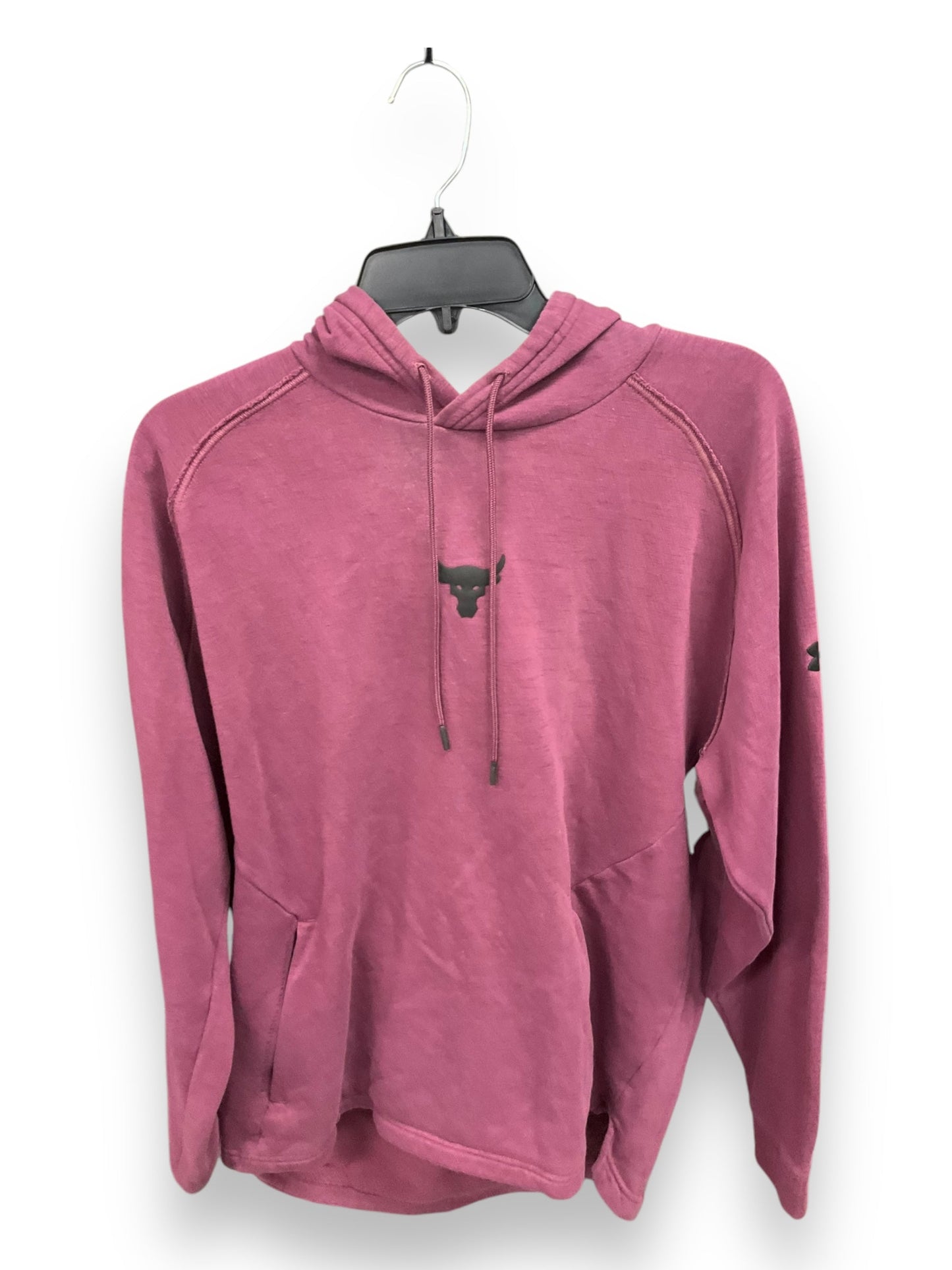 Sweatshirt Hoodie By Under Armour In Mauve, Size: L