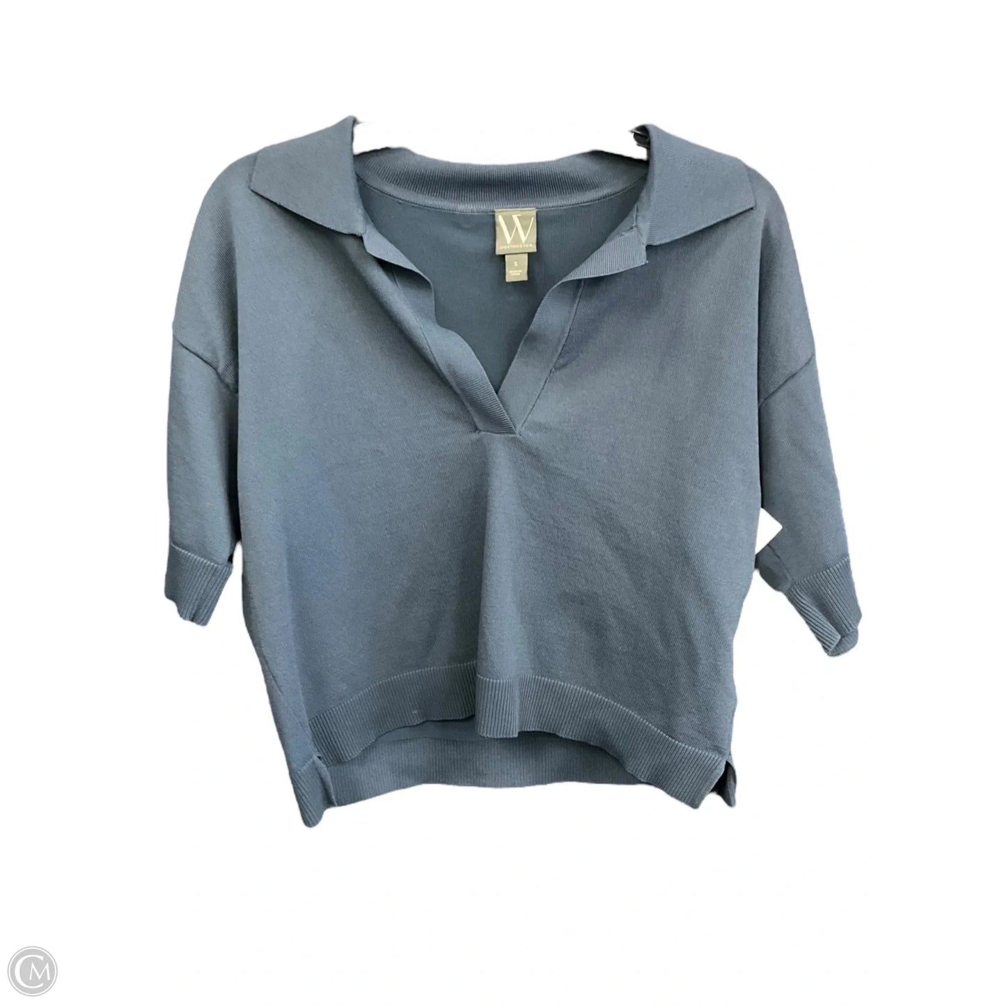 Top Short Sleeve By Worthington In Blue, Size: S